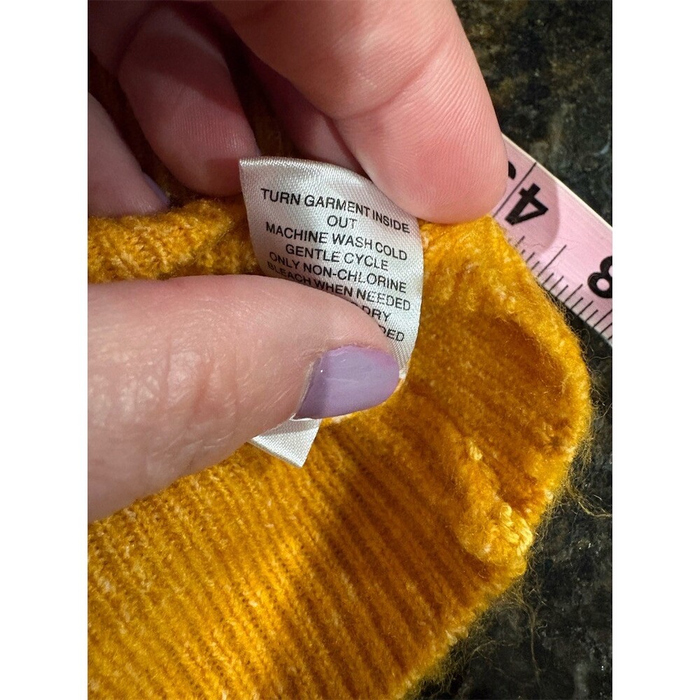 New York & Company Sweater Womens 2XL Mustard Yellow Pullover Balloon - Picture 7 of 10